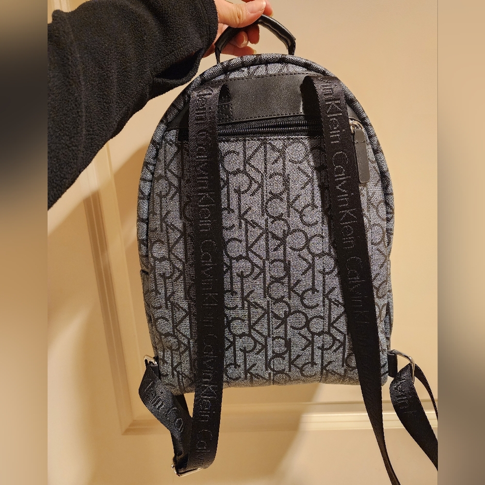 Calvin Klein Gray Monogram Backpack - image 3